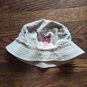 Cleveland Indians Bucket Hat With Embroidered Chief Wahoo Logo